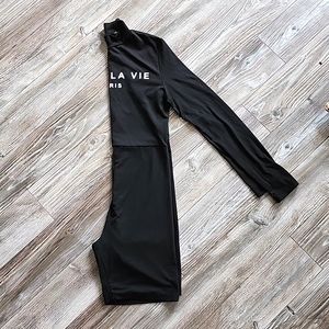 Black biker short romper